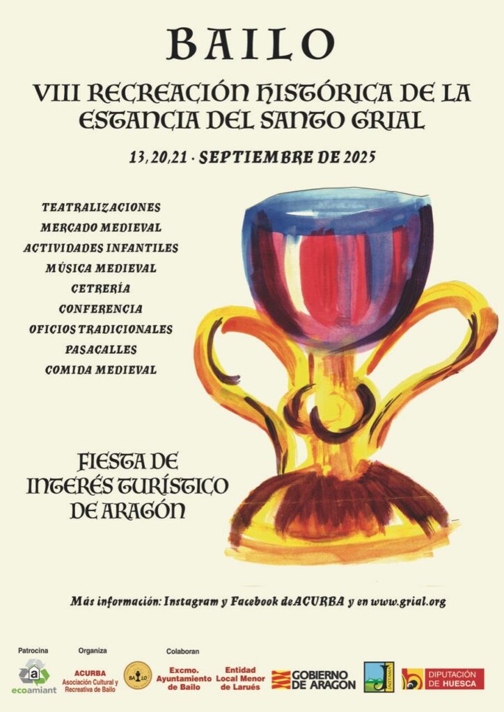 Cartel oficial de la VIII Recreación Histórica del Santo Grial, Bailo 2025