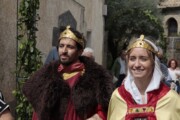 La torre della chiesa annuncia la festa del turismo in Aragona